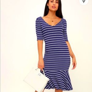 Lulus stretchy Blue dress